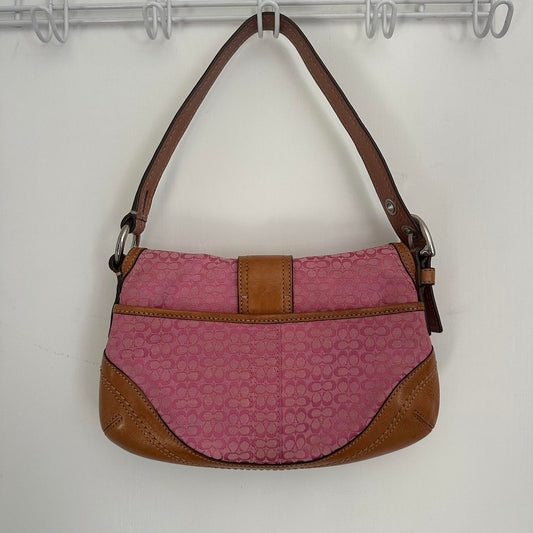 Coach Pink Signature Jacquard Soho Mini Vintage Bag